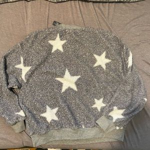 nwt gray crewneck star sweater